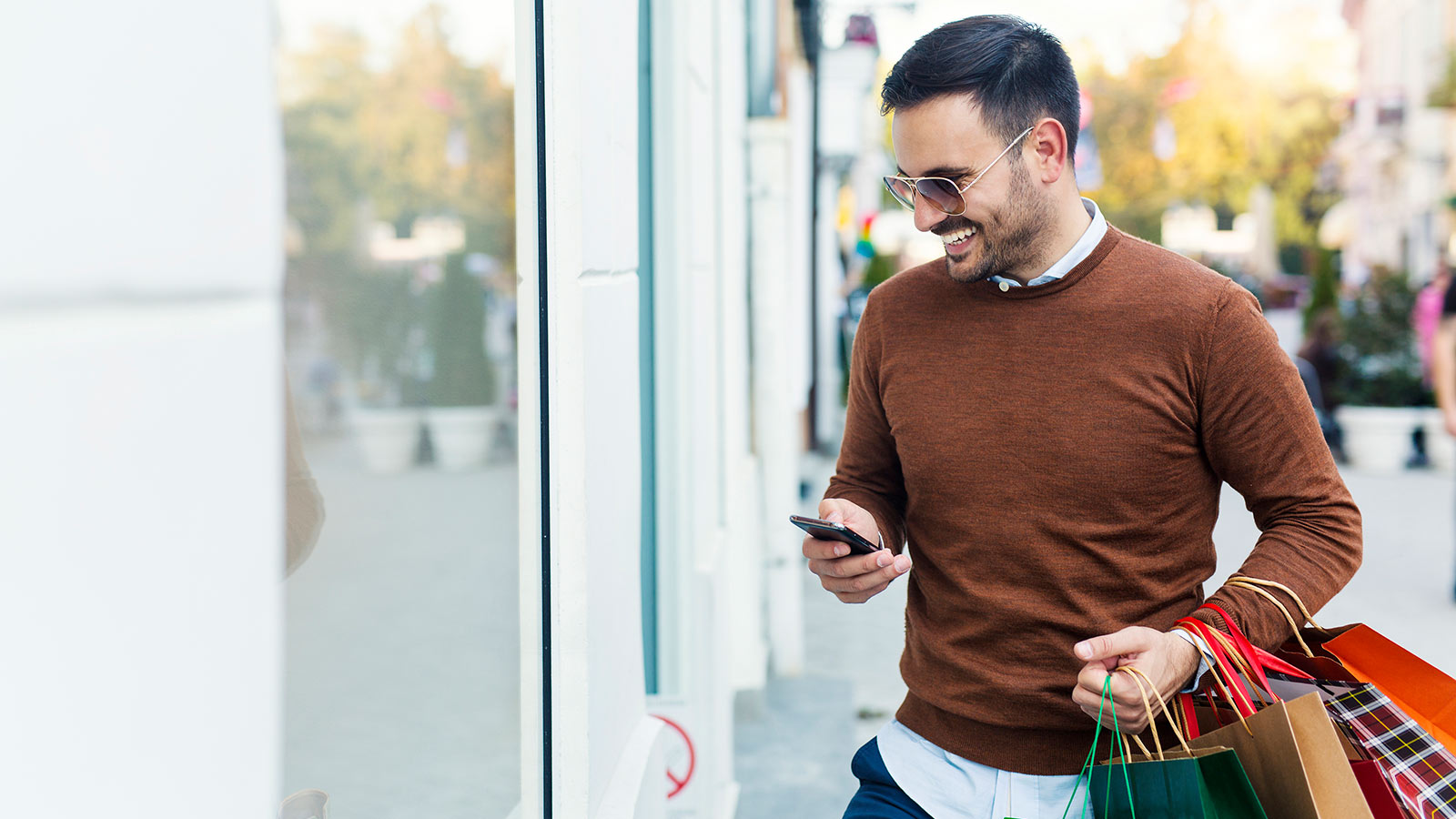 Man with shopping bags